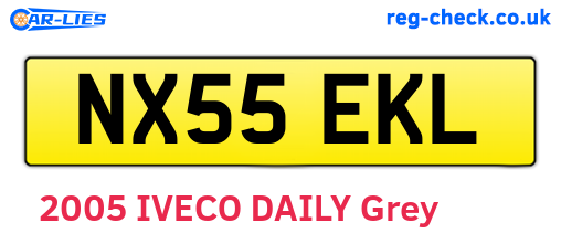 NX55EKL are the vehicle registration plates.