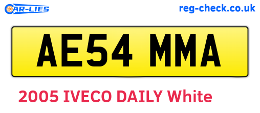 AE54MMA are the vehicle registration plates.