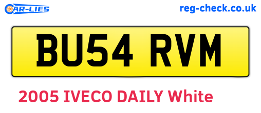 BU54RVM are the vehicle registration plates.