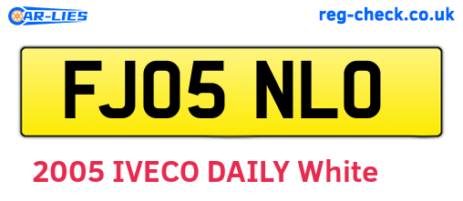 FJ05NLO are the vehicle registration plates.