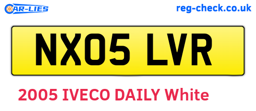 NX05LVR are the vehicle registration plates.