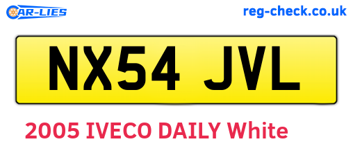 NX54JVL are the vehicle registration plates.