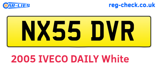 NX55DVR are the vehicle registration plates.