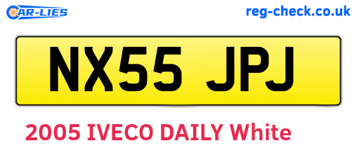 NX55JPJ are the vehicle registration plates.