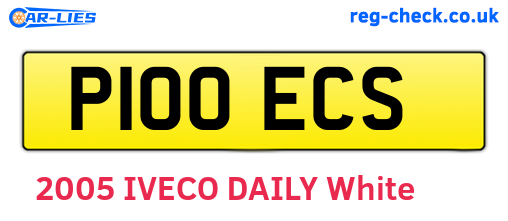 P100ECS are the vehicle registration plates.