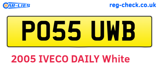 PO55UWB are the vehicle registration plates.
