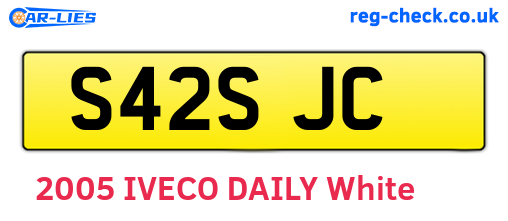 S42SJC are the vehicle registration plates.