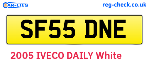 SF55DNE are the vehicle registration plates.