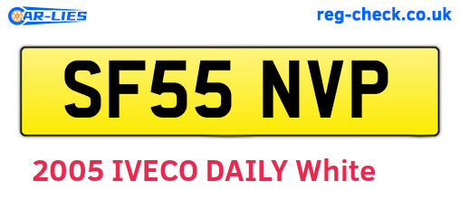 SF55NVP are the vehicle registration plates.