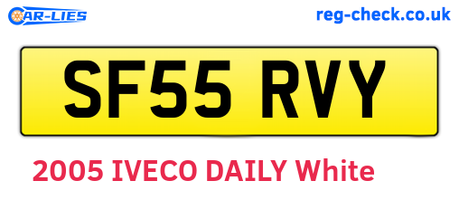 SF55RVY are the vehicle registration plates.