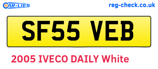 SF55VEB are the vehicle registration plates.
