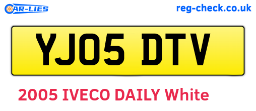 YJ05DTV are the vehicle registration plates.