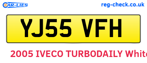 YJ55VFH are the vehicle registration plates.