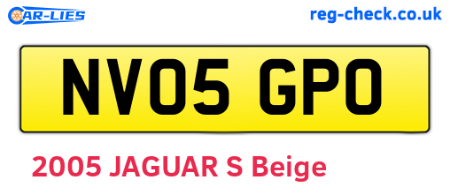 NV05GPO are the vehicle registration plates.