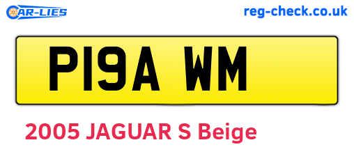 P19AWM are the vehicle registration plates.