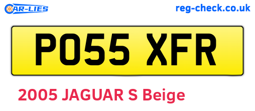 PO55XFR are the vehicle registration plates.
