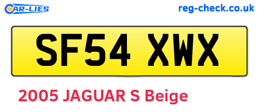 SF54XWX are the vehicle registration plates.
