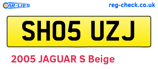 SH05UZJ are the vehicle registration plates.