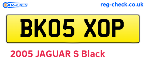 BK05XOP are the vehicle registration plates.