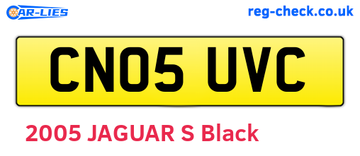 CN05UVC are the vehicle registration plates.