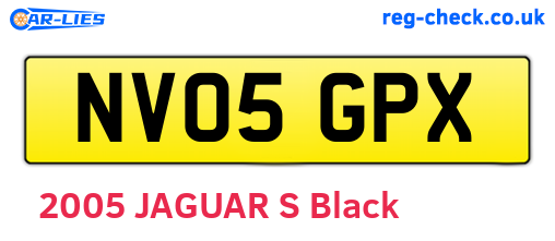 NV05GPX are the vehicle registration plates.
