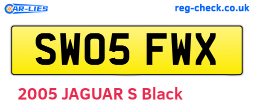 SW05FWX are the vehicle registration plates.