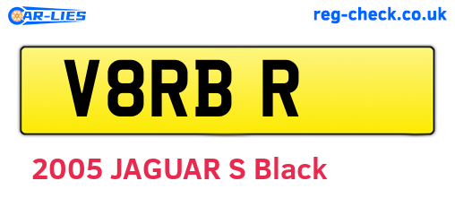 V8RBR are the vehicle registration plates.
