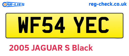 WF54YEC are the vehicle registration plates.