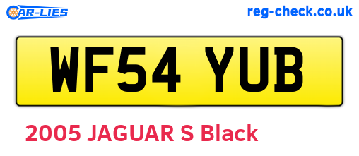WF54YUB are the vehicle registration plates.