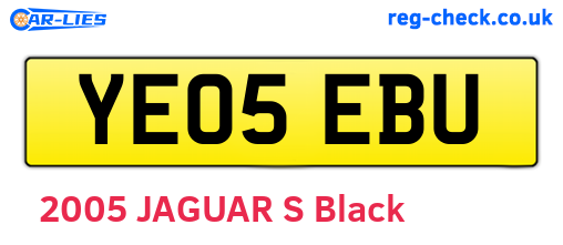 YE05EBU are the vehicle registration plates.