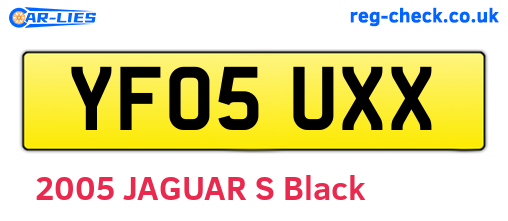 YF05UXX are the vehicle registration plates.