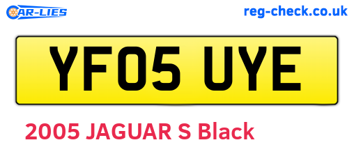 YF05UYE are the vehicle registration plates.