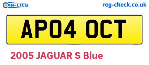 AP04OCT are the vehicle registration plates.