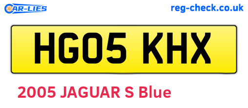 HG05KHX are the vehicle registration plates.