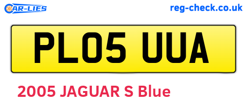 PL05UUA are the vehicle registration plates.