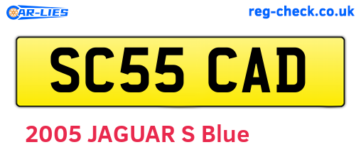 SC55CAD are the vehicle registration plates.