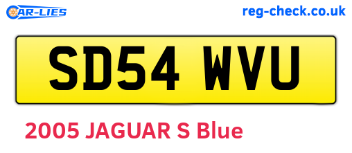 SD54WVU are the vehicle registration plates.