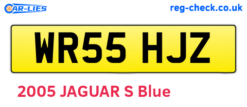 WR55HJZ are the vehicle registration plates.