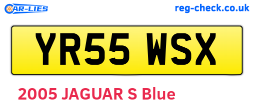YR55WSX are the vehicle registration plates.