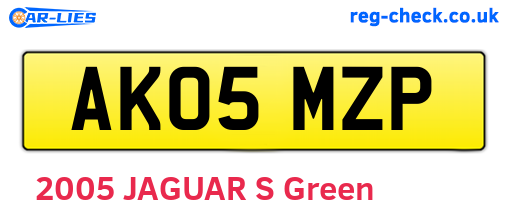 AK05MZP are the vehicle registration plates.