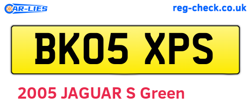 BK05XPS are the vehicle registration plates.