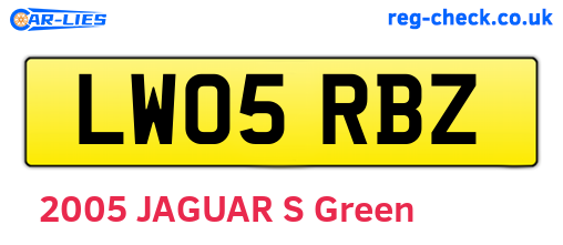LW05RBZ are the vehicle registration plates.