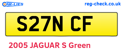 S27NCF are the vehicle registration plates.