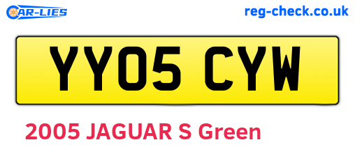 YY05CYW are the vehicle registration plates.