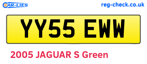 YY55EWW are the vehicle registration plates.