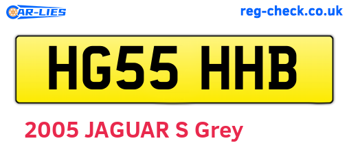 HG55HHB are the vehicle registration plates.