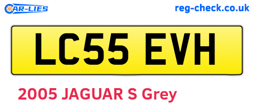 LC55EVH are the vehicle registration plates.
