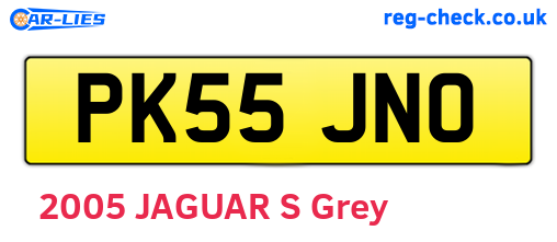 PK55JNO are the vehicle registration plates.