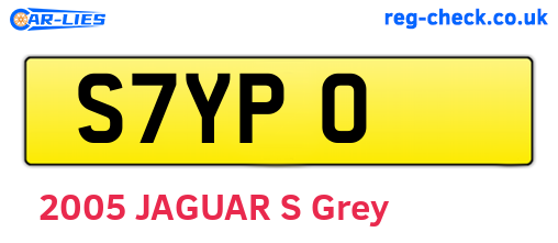 S7YPO are the vehicle registration plates.