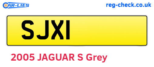 SJX1 are the vehicle registration plates.